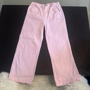 Pink High Wasted, Wide Leg Chino pants